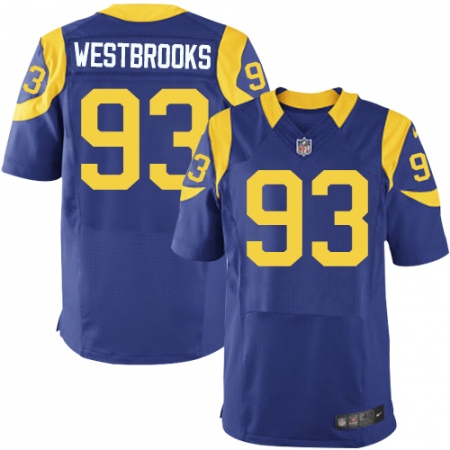 Men's Nike Los Angeles Rams #93 Ethan Westbrooks Royal Blue Alternate Vapor Untouchable Elite Player NFL Jersey