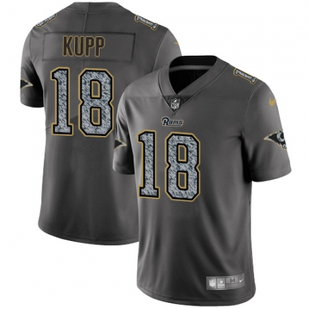 Men's Nike Los Angeles Rams #18 Cooper Kupp Gray Static Vapor Untouchable Limited NFL Jersey