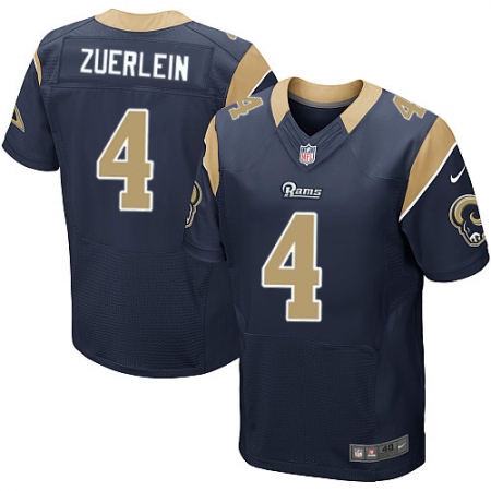 Men's Nike Los Angeles Rams #4 Greg Zuerlein Navy Blue Team Color Vapor Untouchable Elite Player NFL Jersey