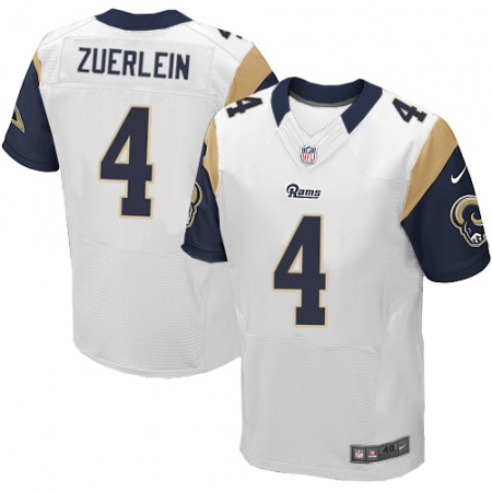 Men's Nike Los Angeles Rams #4 Greg Zuerlein White Vapor Untouchable Elite Player NFL Jersey