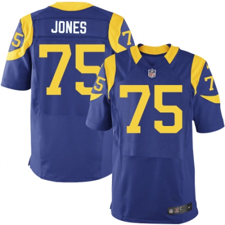Men's Nike Los Angeles Rams #75 Deacon Jones Royal Blue Alternate Vapor Untouchable Elite Player NFL Jersey