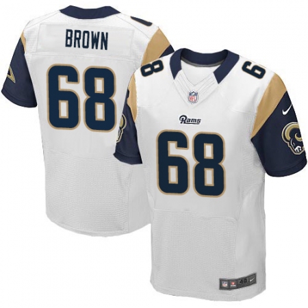 Men's Nike Los Angeles Rams #68 Jamon Brown White Vapor Untouchable Elite Player NFL Jersey