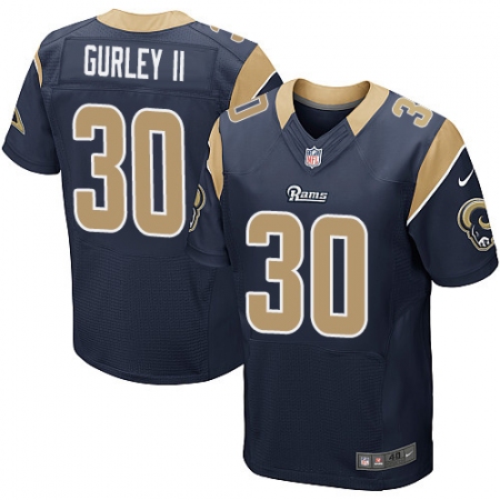 Men's Nike Los Angeles Rams #30 Todd Gurley Navy Blue Team Color Vapor Untouchable Elite Player NFL Jersey