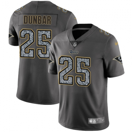 Men's Nike Los Angeles Rams #25 Lance Dunbar Gray Static Vapor Untouchable Limited NFL Jersey