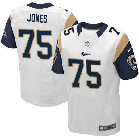 Men's Nike Los Angeles Rams #75 Deacon Jones White Vapor Untouchable Elite Player NFL Jersey