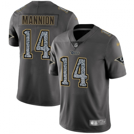 Men's Nike Los Angeles Rams #14 Sean Mannion Gray Static Vapor Untouchable Limited NFL Jersey