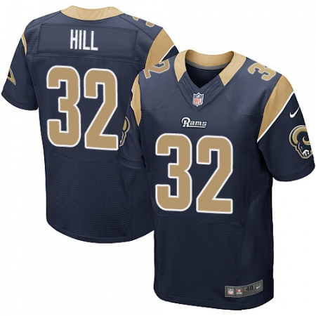 Men's Nike Los Angeles Rams #32 Troy Hill Navy Blue Team Color Vapor Untouchable Elite Player NFL Jersey