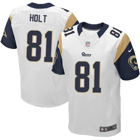 Men's Nike Los Angeles Rams #81 Torry Holt White Vapor Untouchable Elite Player NFL Jersey
