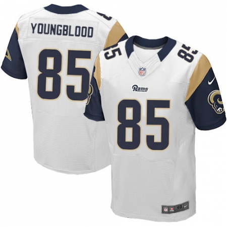 Men's Nike Los Angeles Rams #85 Jack Youngblood White Vapor Untouchable Elite Player NFL Jersey