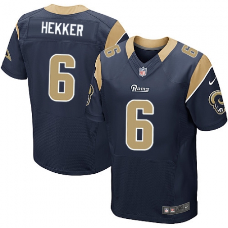 Men's Nike Los Angeles Rams #6 Johnny Hekker Navy Blue Team Color Vapor Untouchable Elite Player NFL Jersey