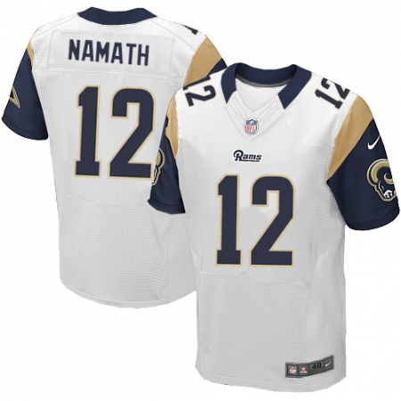 Men's Nike Los Angeles Rams #12 Joe Namath White Vapor Untouchable Elite Player NFL Jersey