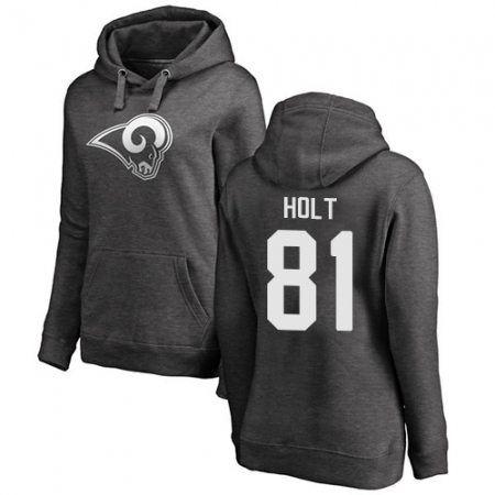 NFL Women's Nike Los Angeles Rams #81 Torry Holt Ash One Color Pullover Hoodie