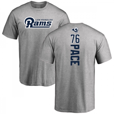 NFL Nike Los Angeles Rams #76 Orlando Pace Ash Backer T-Shirt
