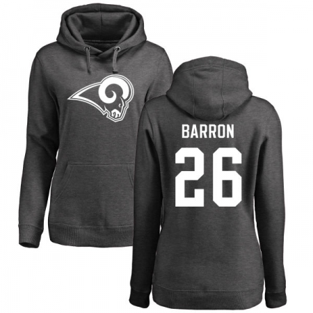 NFL Women's Nike Los Angeles Rams #26 Mark Barron Ash One Color Pullover Hoodie