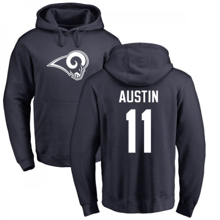 NFL Nike Los Angeles Rams #11 Tavon Austin Navy Blue Name & Number Logo Pullover Hoodie