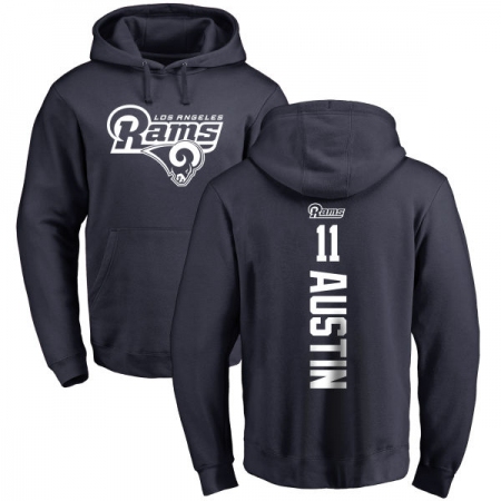 NFL Nike Los Angeles Rams #11 Tavon Austin Navy Blue Backer Pullover Hoodie