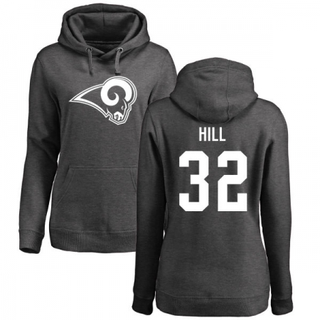 NFL Women's Nike Los Angeles Rams #32 Troy Hill Ash One Color Pullover Hoodie