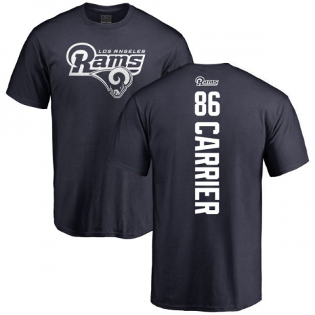NFL Nike Los Angeles Rams #86 Derek Carrier Navy Blue Backer T-Shirt