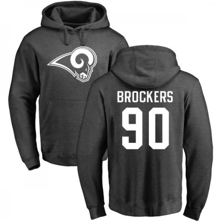 NFL Nike Los Angeles Rams #90 Michael Brockers Ash One Color Pullover Hoodie