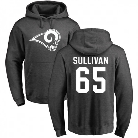 NFL Nike Los Angeles Rams #65 John Sullivan Ash One Color Pullover Hoodie