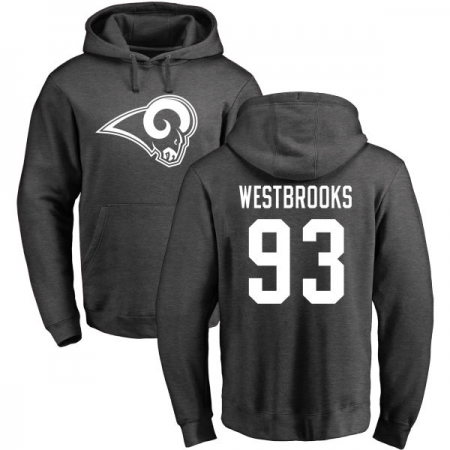 NFL Nike Los Angeles Rams #93 Ethan Westbrooks Ash One Color Pullover Hoodie