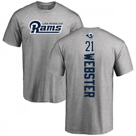 NFL Nike Los Angeles Rams #21 Kayvon Webster Ash Backer T-Shirt