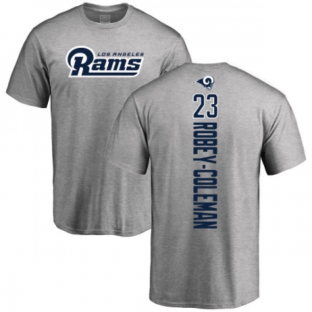 NFL Nike Los Angeles Rams #23 Nickell Robey-Coleman Ash Backer T-Shirt