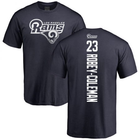 NFL Nike Los Angeles Rams #23 Nickell Robey-Coleman Navy Blue Backer T-Shirt
