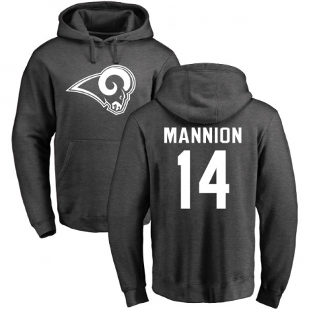 NFL Nike Los Angeles Rams #14 Sean Mannion Ash One Color Pullover Hoodie