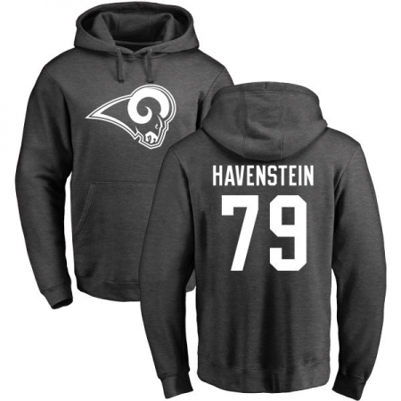 NFL Nike Los Angeles Rams #79 Rob Havenstein Ash One Color Pullover Hoodie