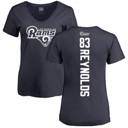 NFL Women's Nike Los Angeles Rams #83 Josh Reynolds Navy Blue Backer T-Shirt