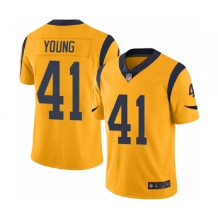 Men's Los Angeles Rams #41 Kenny Young Limited Gold Rush Vapor Untouchable Football Jersey