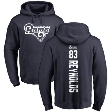 NFL Nike Los Angeles Rams #83 Josh Reynolds Navy Blue Backer Pullover Hoodie