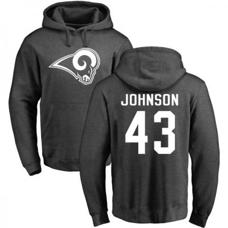 NFL Nike Los Angeles Rams #43 John Johnson Ash One Color Pullover Hoodie