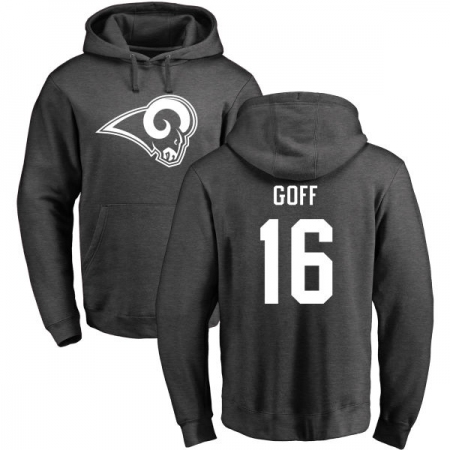 NFL Nike Los Angeles Rams #16 Jared Goff Ash One Color Pullover Hoodie