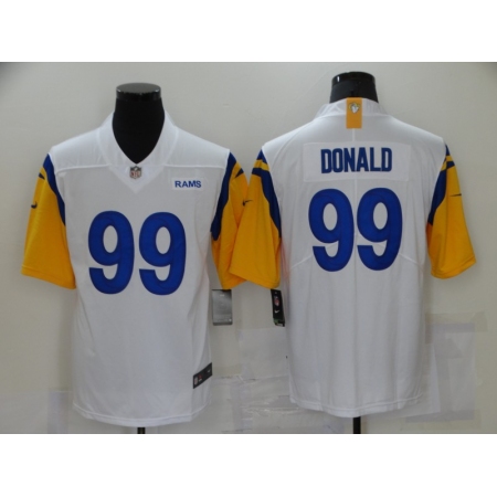 Men's Los Angeles Rams #99 Aaron Donald White Nike Bone Vapor Limited Jersey