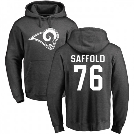NFL Nike Los Angeles Rams #76 Rodger Saffold Ash One Color Pullover Hoodie