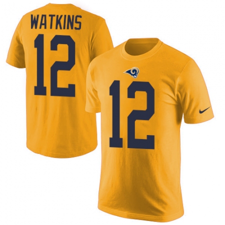 Men's Nike Los Angeles Rams #12 Sammy Watkins Gold Rush Pride Name & Number T-Shirt