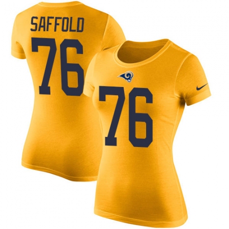 كتاب معلم القراءة Women's Nike Los Angeles Rams #76 Rodger Saffold Gold Rush Pride Name &  Number T-Shirt Size S كتاب معلم القراءة