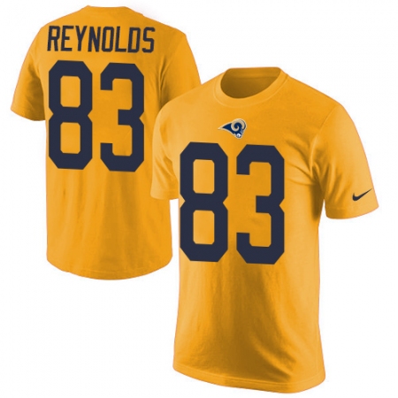 Men's Nike Los Angeles Rams #83 Josh Reynolds Gold Rush Pride Name & Number T-Shirt