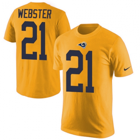 Men's Nike Los Angeles Rams #21 Kayvon Webster Gold Rush Pride Name & Number T-Shirt
