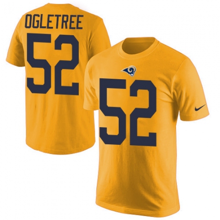 Men's Nike Los Angeles Rams #52 Alec Ogletree Gold Rush Pride Name & Number T-Shirt