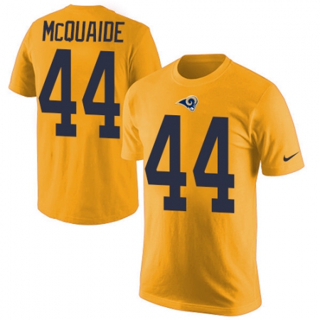 Men's Nike Los Angeles Rams #44 Jacob McQuaide Gold Rush Pride Name & Number T-Shirt