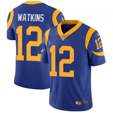 Men's Nike Los Angeles Rams #12 Sammy Watkins Royal Blue Alternate Vapor Untouchable Limited Player NFL Jersey