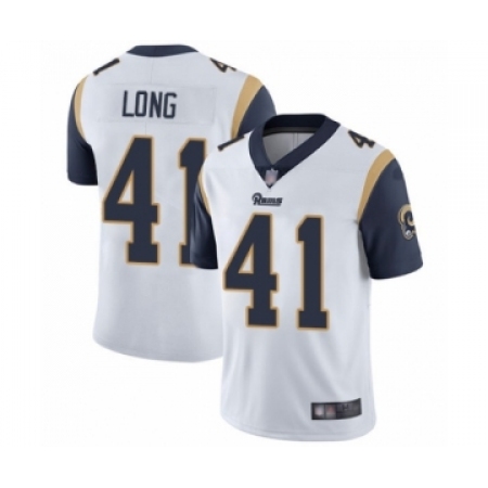 Men's Los Angeles Rams #41 David Long White Vapor Untouchable Limited Player Football Jersey