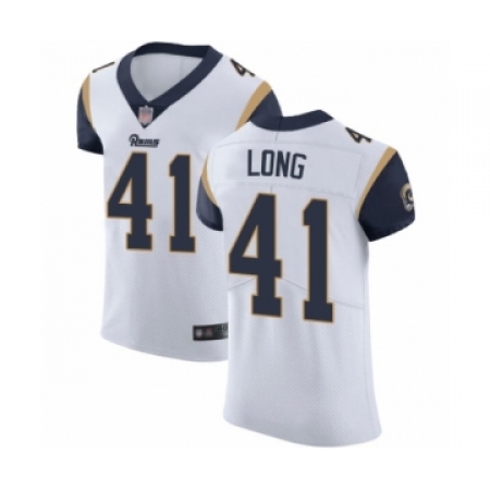 Men's Los Angeles Rams #41 David Long White Vapor Untouchable Elite Player Football Jersey