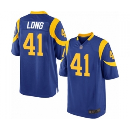 Men's Los Angeles Rams #41 David Long Game Royal Blue Alternate Football Jersey