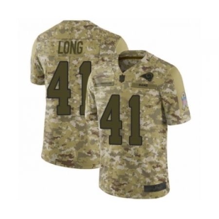 Men's Los Angeles Rams #41 David Long Limited Camo 2018 Salute to Service Football Jersey