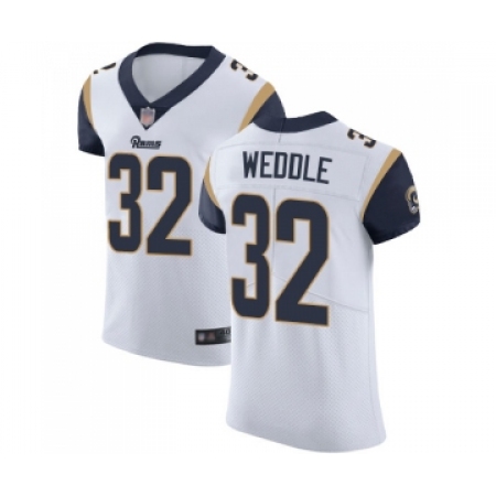 Men's Los Angeles Rams #32 Eric Weddle White Vapor Untouchable Elite Player Football Jersey