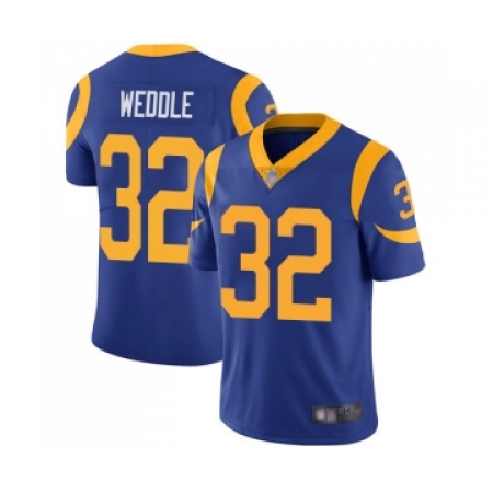 Men's Los Angeles Rams #32 Eric Weddle Royal Blue Alternate Vapor Untouchable Limited Player Football Jersey